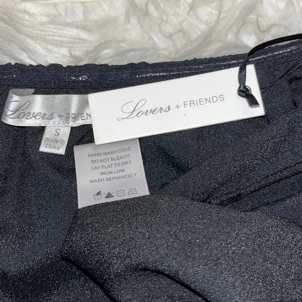 NWT Lovers + Friends Monique Dress ~ in Black & Gold - Picture 14 of 16